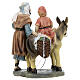 Shepherd with child on a donkey for Nativity Scene with 12 cm resin figurines s4