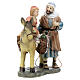 Shepherd with child on donkey in colored resin, nativity scene h 12 cm s3