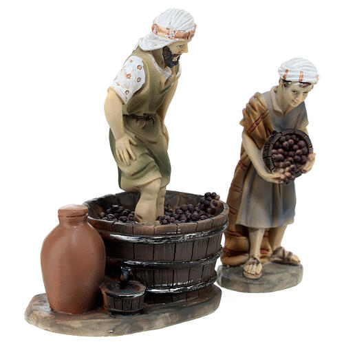 Harvesters, set of 2, for Nativity Scene with 10 cm resin figurines 3