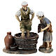Colored resin grape harvesters nativity scene h 10 cm s1