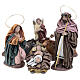Set Natividad resina colorida 6 piezas belén 18 cm s1