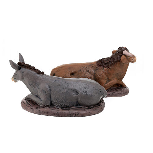 Zestaw scena narodzin Jezusa z malowanej żywicy, 6 elementów, 18 cm 10