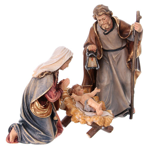 Holy Family for 9.5 cm Mahlknecht Nativity Scene of Val Gardena painted wood 9