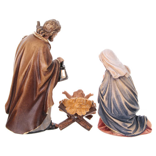 Sacra Famiglia Gesù Bambino legno dipinto 9,5 cm presepe Mahlknecht Val Gardena 10
