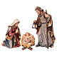 Sacra Famiglia Gesù Bambino legno dipinto 9,5 cm presepe Mahlknecht Val Gardena s1