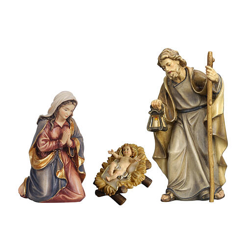 Holy Family Baby Jesus painted wood 9.5 cm Mahlknecht Val Gardena nativity scene 1