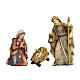 Holy Family Baby Jesus painted wood 9.5 cm Mahlknecht Val Gardena nativity scene s1