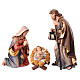 Holy Family of Val Gardena painted wood for 12 cm Mahlknecht Nativity Scene s1