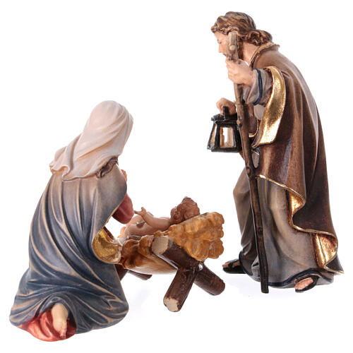 Nativité Sainte Famille pour crèche Mahlknecht de 12 cm bois peint Val Gardena 7