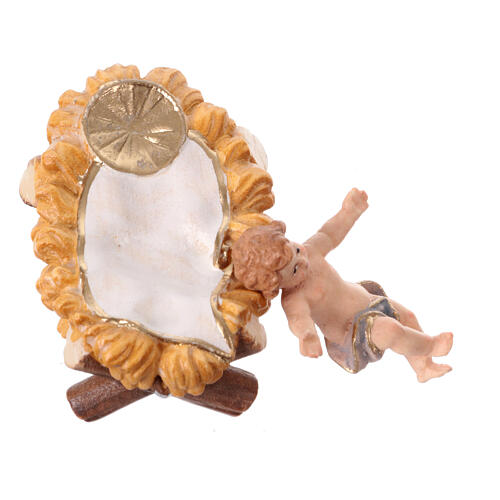 Święta Rodzina z Dzieciątkiem Jezus, 12 cm, malowane drewno, szopka Mahlknecht, Val Gardena 5