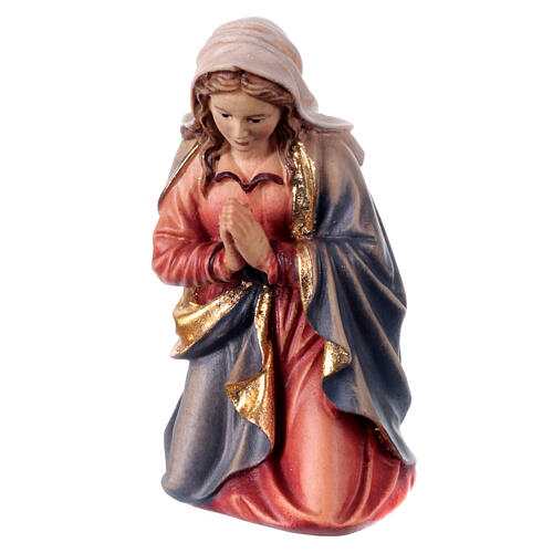 Nativité Sainte Famille berceau simple pour crèche Mahlknecht de 12 cm bois peint Val Gardena 3