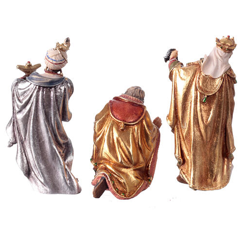 Heilige Drei Könige, Set 3-teilig, "Mahlknecht Krippe", Holz, Grödnertal, für 9,5 cm Krippe 5