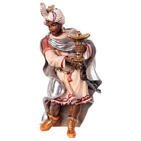 Wise Men of Val Gardena painted wood for 12 cm Mahlknecht Nativity Scene