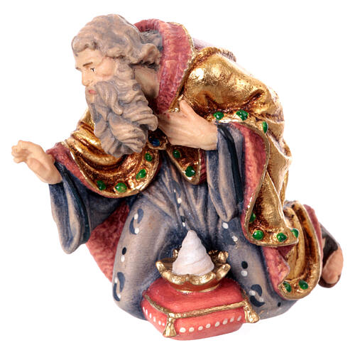 Wise Men of Val Gardena painted wood for 12 cm Mahlknecht Nativity Scene 3