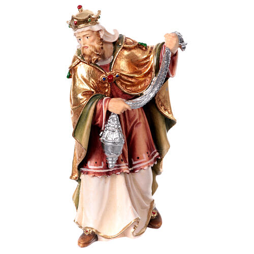 Wise Men of Val Gardena painted wood for 12 cm Mahlknecht Nativity Scene 4