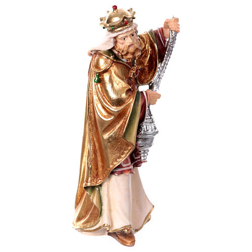 Wise Men of Val Gardena painted wood for 12 cm Mahlknecht Nativity Scene 7