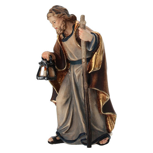 San Giuseppe presepe Mahlknecht legno dipinto 9,5 cm Val Gardena  3