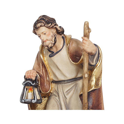 Saint Joseph pour crèche Mahlknecht de 12 cm bois peint Val Gardena 2