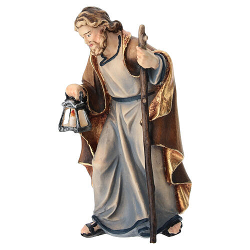 Saint Joseph pour crèche Mahlknecht de 12 cm bois peint Val Gardena 3