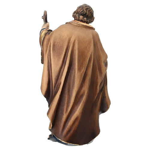 Saint Joseph pour crèche Mahlknecht de 12 cm bois peint Val Gardena 4