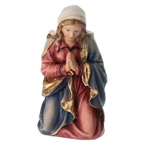 Virgin Mary statue Mahlknecht 12 cm painted wood Val Gardena nativity scene 2
