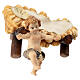 Gesù Bambino con culla legno dipinto presepe Mahlknecht 12 cm Val Gardena s4