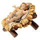 Baby Jesus with manger in painted wood Mahlknecht nativity 12 cm Val Gardena s2