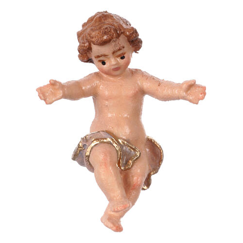 Niño Jesús sin cuna 9,5 cm madera pintada belén Mahlknecht Val Gardena 1