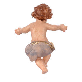 Gesù Bambino senza culla 9,5 cm legno dipinto presepe Mahlknecht Val Gardena 