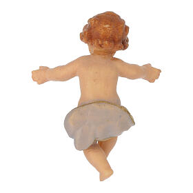 Gesù Bambino senza culla presepe Mahlknecht 12 cm legno dipinto Val Gardena