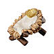 Culla 9.5 cm presepe Mahlknecht legno dipinto Val Gardena s1
