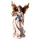 Angelo Gloria 9,5 cm legno dipinto presepe Mahlknecht Val Gardena  s1