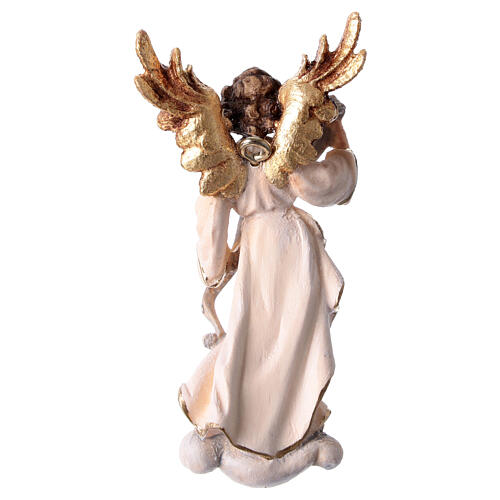 Glory Angel statue 9.5 cm painted wood Mahlknecht Val Gardena nativity 3