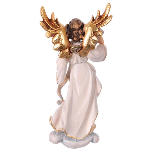 Glory Angel figurine 12 cm painted wood Mahlknecht Val Gardena nativity 4