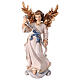 Glory Angel figurine 12 cm painted wood Mahlknecht Val Gardena nativity s1