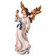 Glory Angel figurine 12 cm painted wood Mahlknecht Val Gardena nativity s2