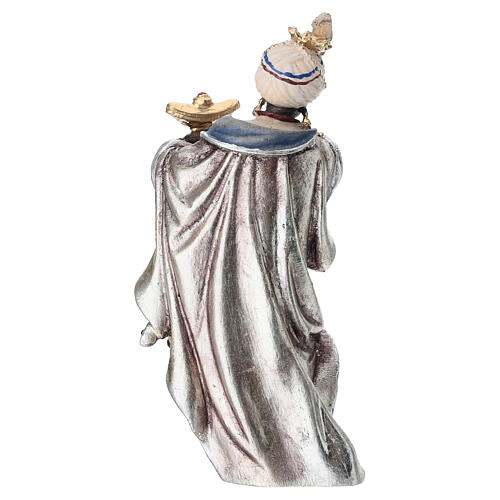 Moorish Wise Man for Mahlknecht Nativity Scene of 12 cm, Val Gardena painted wood statue 4