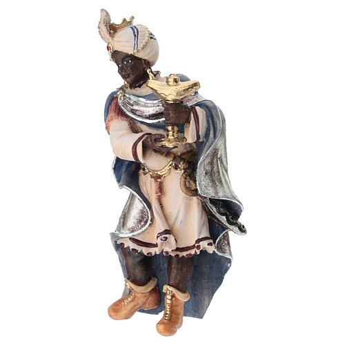 Roi maure pour crèche Mahlknecht de 12 cm bois peint Val Gardena 3