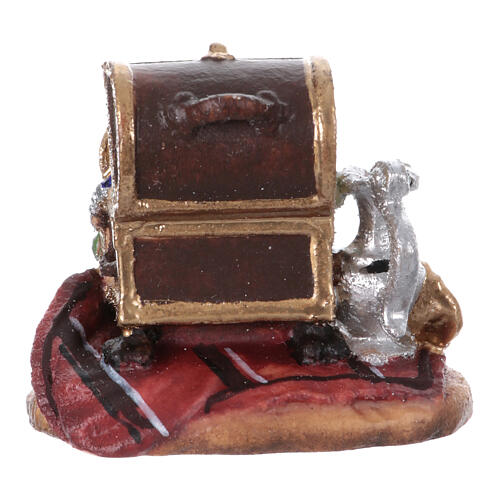 Dary Trzech Króli, szopka Mahlknecht, 9,5 cm, drewno malowane, Val Gardena 4