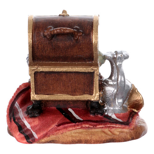 Dary Trzech Króli, malowane drewno 12 cm, szopka Mahlknecht Val Gardena 4