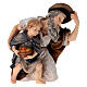 Pastore inginocchiato con bimbo legno dipinto 12 cm presepe Mahlknecht Val Gardena  s1