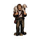 Shepherd with sheep on his shoulders, Heimatland Nativity Scene of 9.5 cm, painted wood of Val Gardena s1