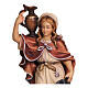 Woman with pitcher, painted wood character for Val Gardena Mahlknecht Nativity Scene of 12 cm s2