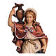 Mujer con jarra madera pintada 12 cm belén Mahlknecht Val Gardena s2