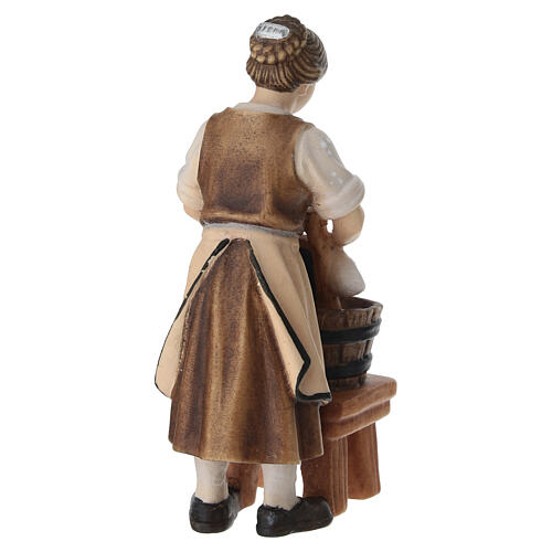 Lavandera 12 cm belén Mahlknecht madera pintada Val Gardena 4