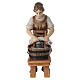 Lavadeira madeira pintada presépio Mahlnecht de 12 cm Val Gardena s1