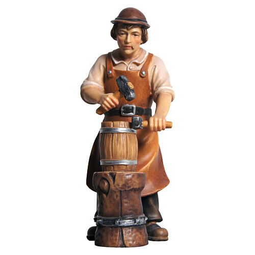 Bottaio 12 cm presepe legno dipinto Mahlknecht Val Gardena 1