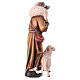 Shepherd with two sheep in painted wood, Mahlknecht Val Gardena 12 cm nativity scene s4