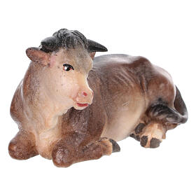 Liegender Ochse, "Mahlknecht Krippe", Ahornholz, Grödnertal, für 9,5 cm Krippe