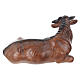 Bue sdraiato 9,5 cm legno dipinto presepe Mahlknecht Val Gardena  s4